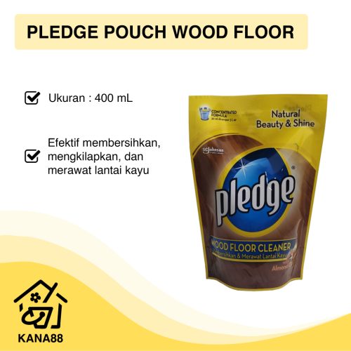 Pledge Pouch Wood Floor Polish 400ml Pengkilap Pembersih Lantai Kayu