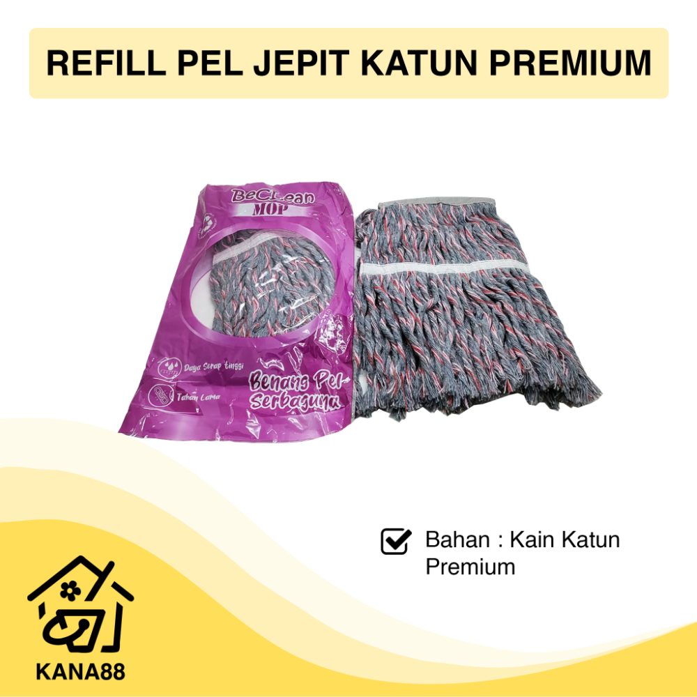 Refill Pel Jepit Katun BeClean Premium Kain Kepala Pel Kain Katun Premium Refill Pel Jepit Katun BeClean Premium Kain Kepala Pel Kain Katun Premium