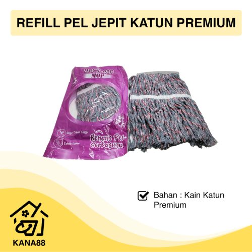 Refill Pel Jepit Katun BeClean Premium Kain Kepala Pel Kain Katun Premium
