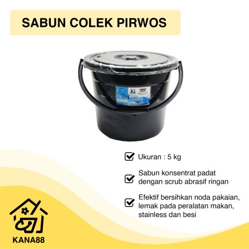 Sabun Colek Pirwos 5 Kg Sabun Krim Pembersih Serbaguna Noda Kain Piring Stainless Besi Keramik Cream Soap
