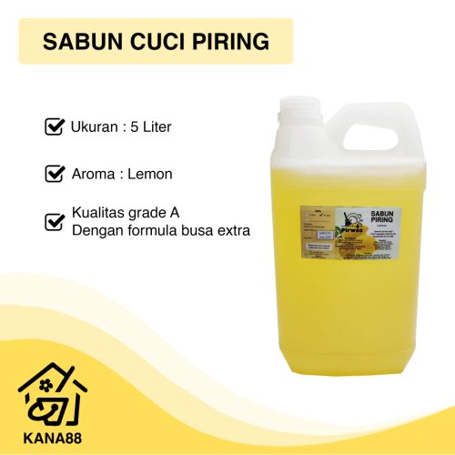 Sabun Cuci Piring Lemon 5 Liter Pirwos Grade A Busa Extra Dishwashing Liquid Soap