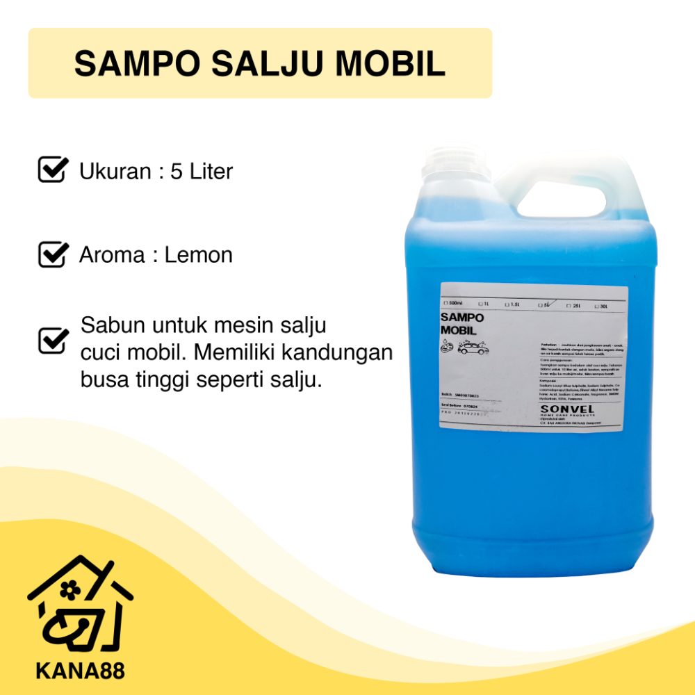 Sampo Salju Mobil Sonvel Jerigen 5 Liter Lemon Sabun Shampoo Snow Car Sampo Salju Mobil Sonvel Jerigen 5 Liter Lemon Sabun Shampoo Snow Car