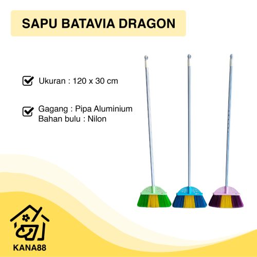 Sapu Batavia Dragon Warna Sapu Lantai Nilon Premium Broom Ekonomis