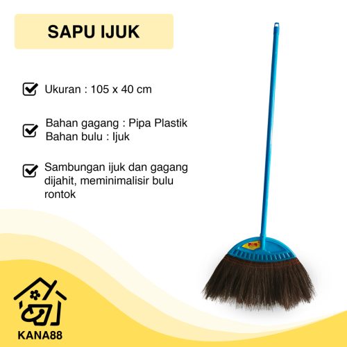 Sapu Ijuk Jahit Mustika Sapu Lantai Pembersih Murah