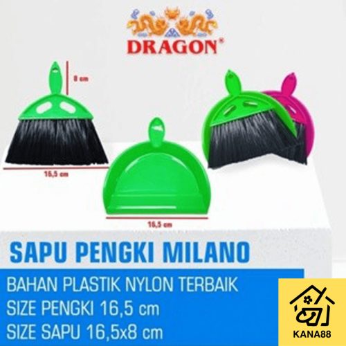 Sapu Pengki Milano Dragon Sapu Mobil + Pengki Set Mini Plastik