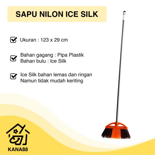 Sapu Potens Lili Sapu Nilon Lantai Plastik Nylon Premium Broom