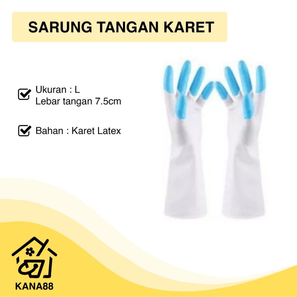 Sarung Tangan Karet HouseHold Ukuran L Hand Gloves Pelindung Sarung Tangan Karet HouseHold Ukuran L Hand Gloves Pelindung