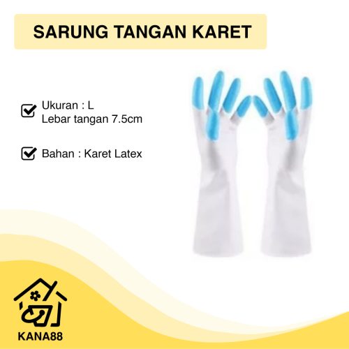 Sarung Tangan Karet HouseHold Ukuran L Hand Gloves Pelindung