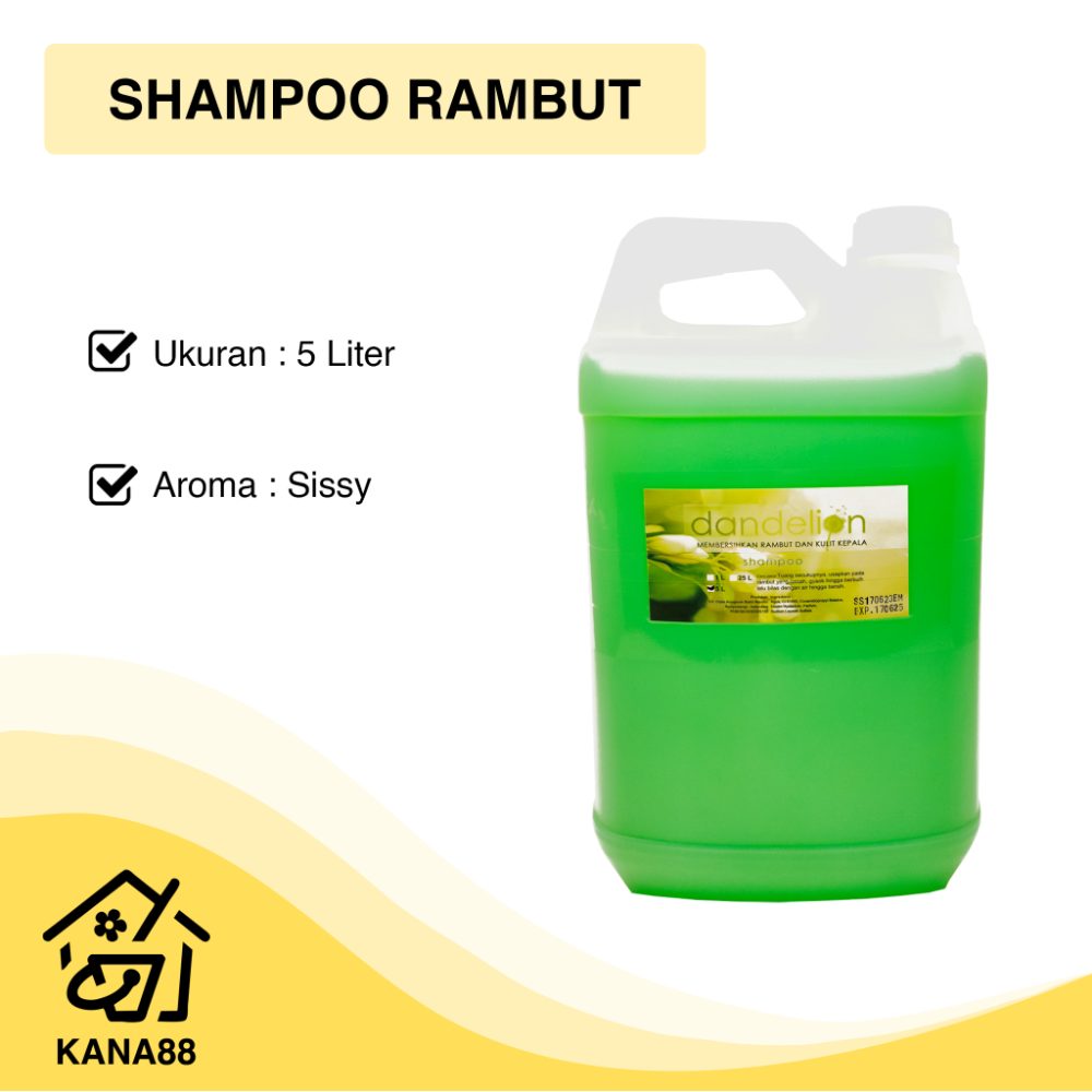 Shampoo Mandi Dandelion Jerigen 5 Liter Sampo Rambut Sissy Shampoo Mandi Dandelion Jerigen 5 Liter Sampo Rambut Sissy