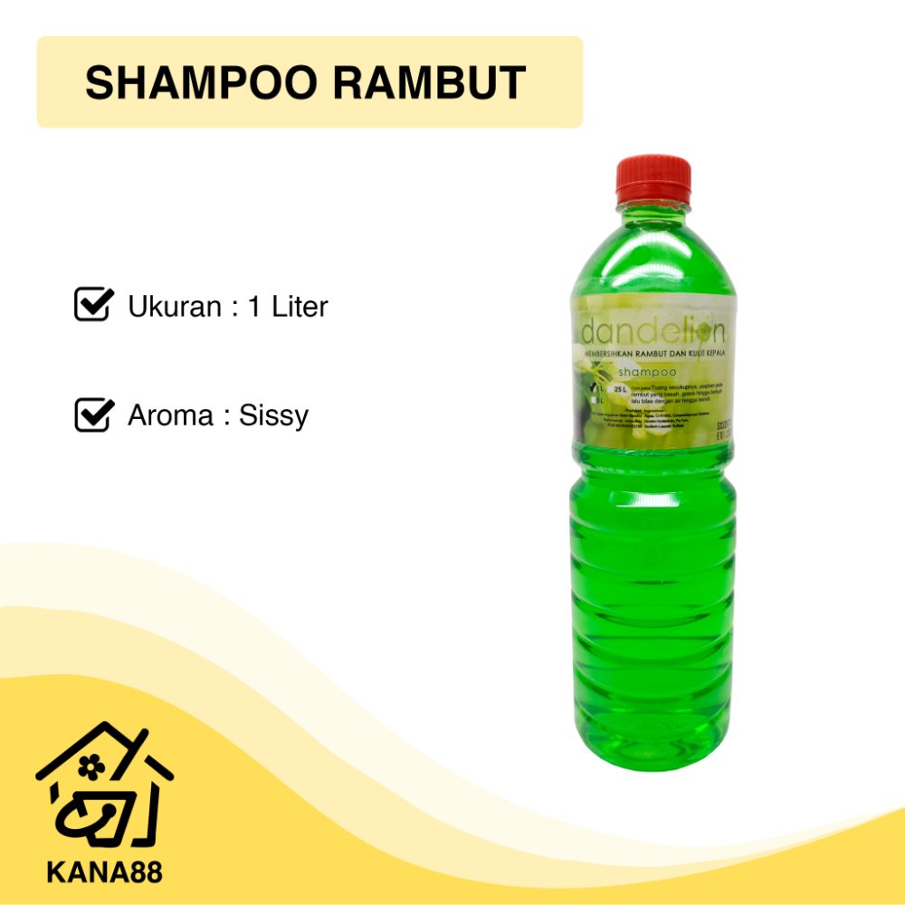 Shampoo Rambut Dandelion Botol 1 Liter Sissy Sampo Mandi Shampoo Rambut Dandelion Botol 1 Liter Sissy Sampo Mandi