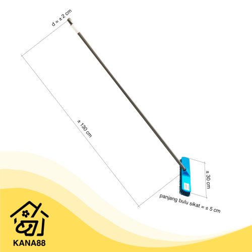 Sikat Lantai Panjang Potens Sikat Kamar Mandi Plastik Nilon Nylon