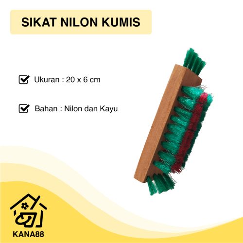 Sikat Nilon Kumis Butterfly Gagang Kayu Bulu Tebal