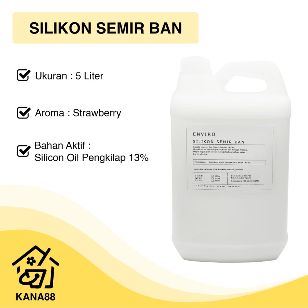 Silikon Semir Ban Enviro Jerigen 5 Liter Silicon Pengkilap Motor Mobil Silikon Semir Ban Enviro Jerigen 5 Liter Silicon Pengkilap Motor Mobil