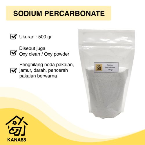 Sodium Percarbonate 500 Gram Oxy Clean Powder Natrium Perkarbonat Penghilang Noda Pencerah Baju Berwarna