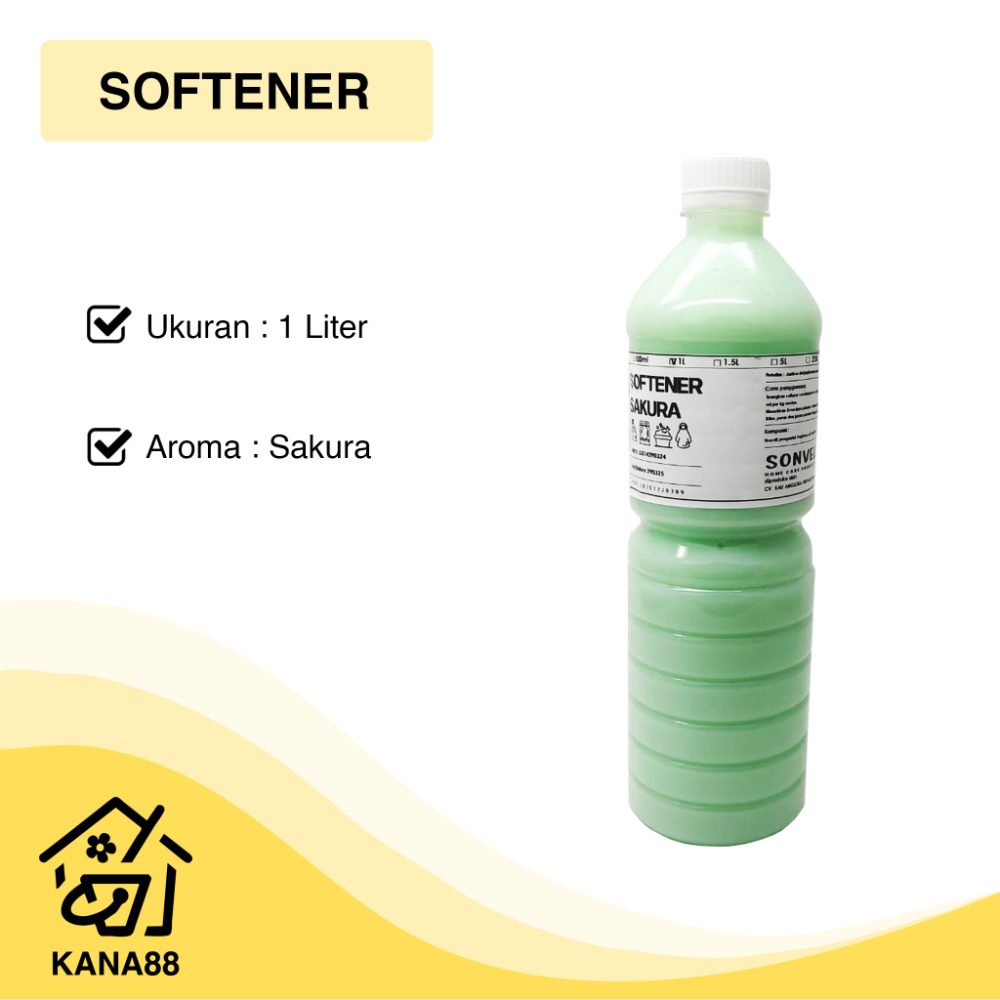 Softener Sakura 1 Liter Sonvel Pelembut Pewangi Baju Pakaian