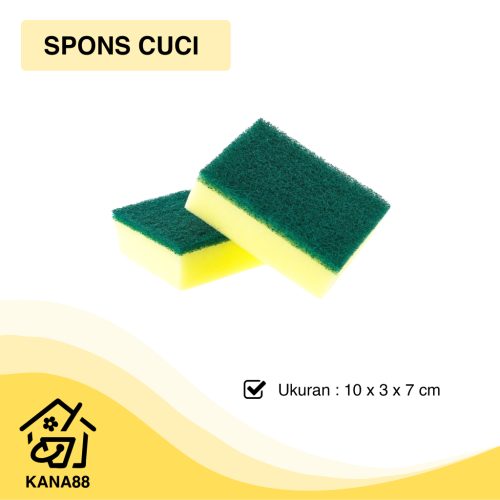 Spons Cuci Piring Spon Busa Sabut Hijau Kuning Pembersih Piring