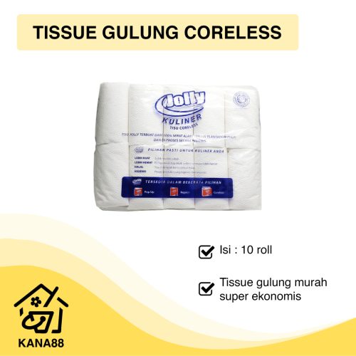 Tissue Gulung Coreless Jolly Tisu Toilet Super Murah Ekonomis