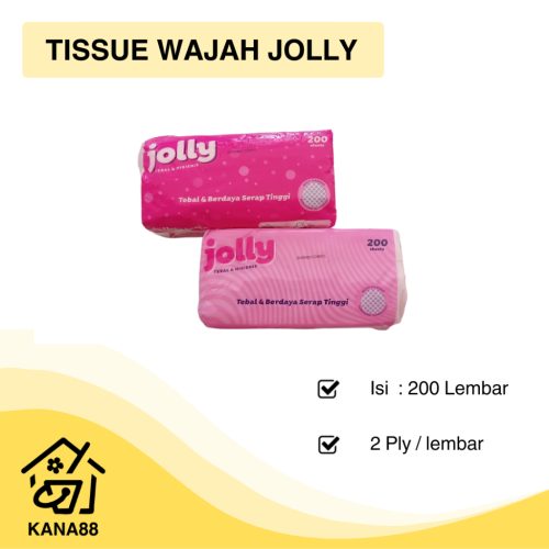 Tissue Wajah Jolly Isi 200 Lembar 2 Ply Facial Tissue