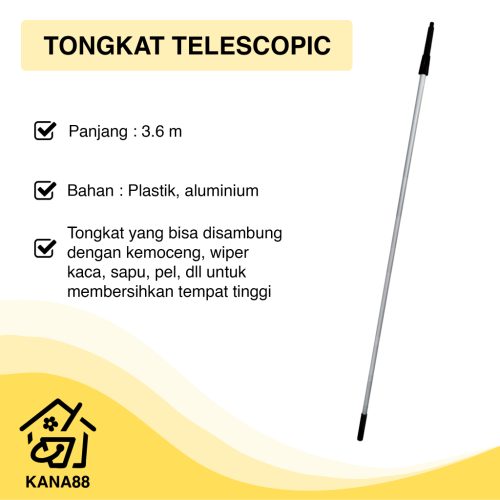 Tongkat Telescopic Tongkat Panjang Pembersih Plafon Langit