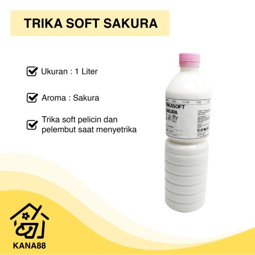 Trika Soft Sakura Sonvel 1 Liter Pelicin Pelembut Pengharum Setrika Pakaian Kispray