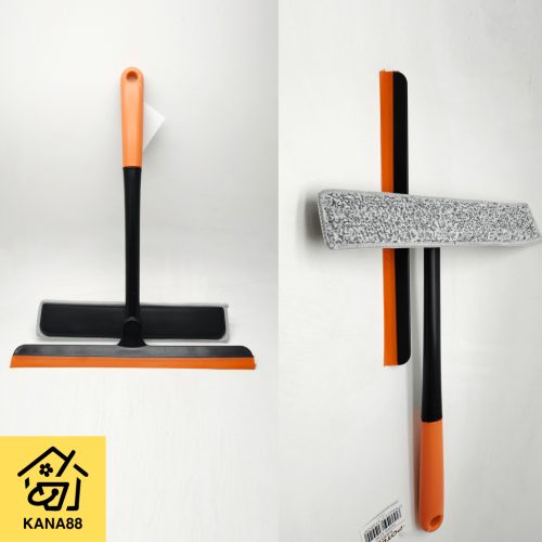 Wiper Kaca 2 in 1 Potens Pengering Pembersih Kaca Window Squeeze
