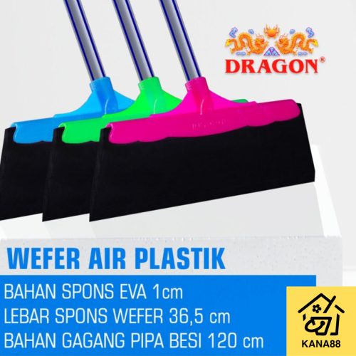 Wiper Lantai Dragon Wefer Air Plastik Premium Squeeze Karet Sodok Air Pengering Lantai