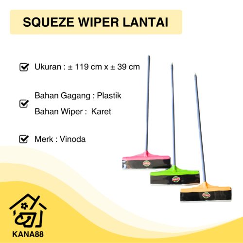 Wiper Lantai Vinoda Karet Pendorong Air Squeze Pengering Murah