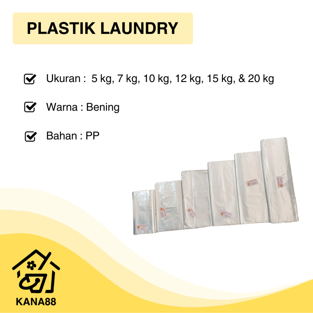 Kantong Plastik Laundry Bening Cap Semar PP Bening Tebal 002